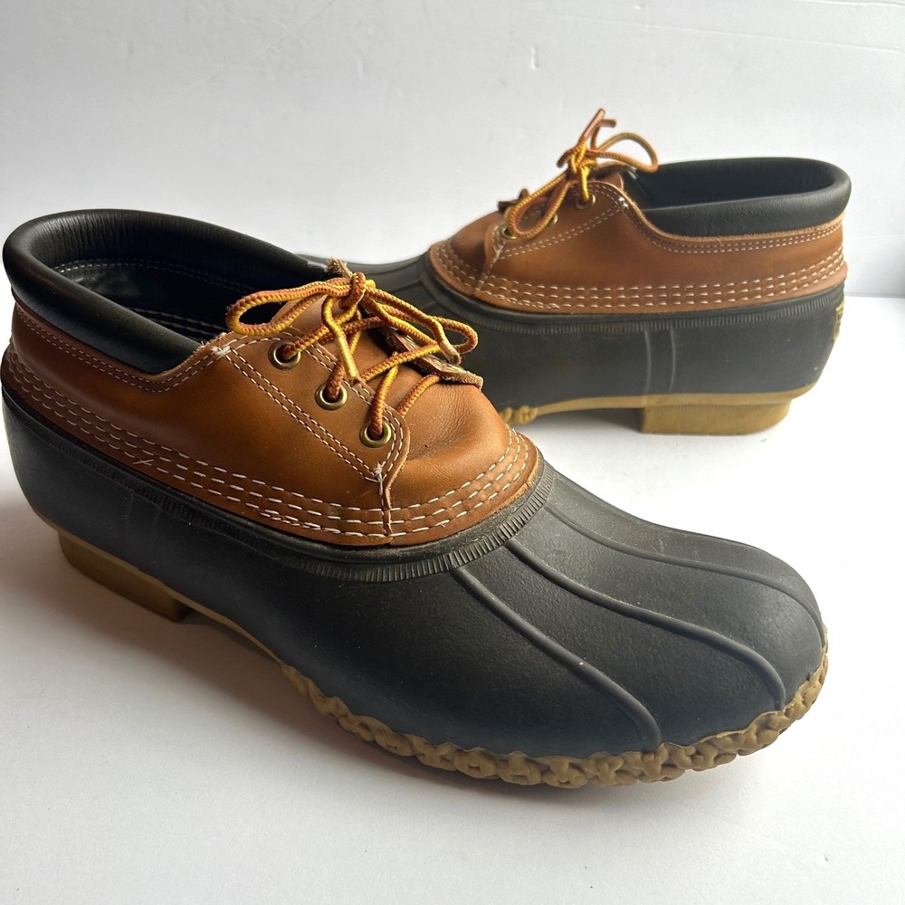 VTG LL Bean Duck Boots Mens 10 Gumshoe Hunting Birding Waterproof Low Top Rubber
